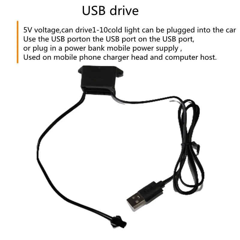 Car Interior Decorative Lamps Strips Atmosphere Lamp Cold Light  Decorative Dashboard Console Auto LED Ambient Lights 1/2/3/4/5M