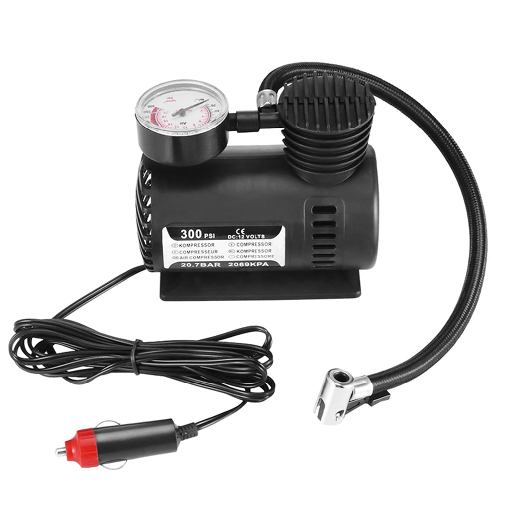 Air Pump 300PSI 12V Mini Air Compressor Auto Car Electric Tire Air Inflator Pump Mini Air Compressor Mini Car Air Compressor