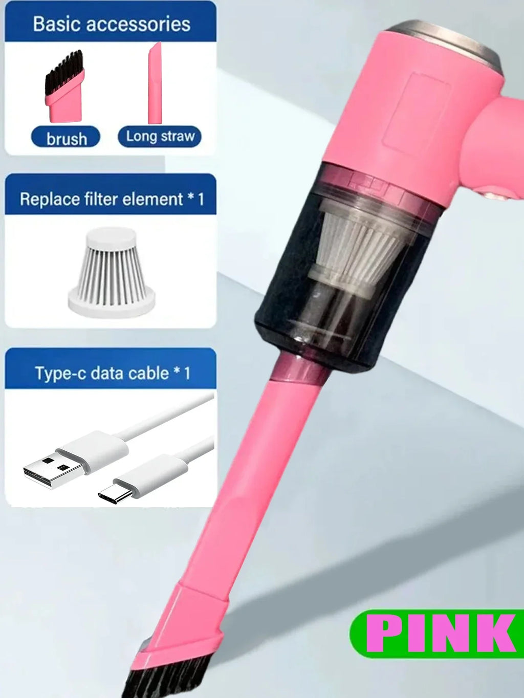 Your Car's Secret Weapon. Portable Mini Vac Cleaner Reaches Every Crevice - No Cord, No Mess.