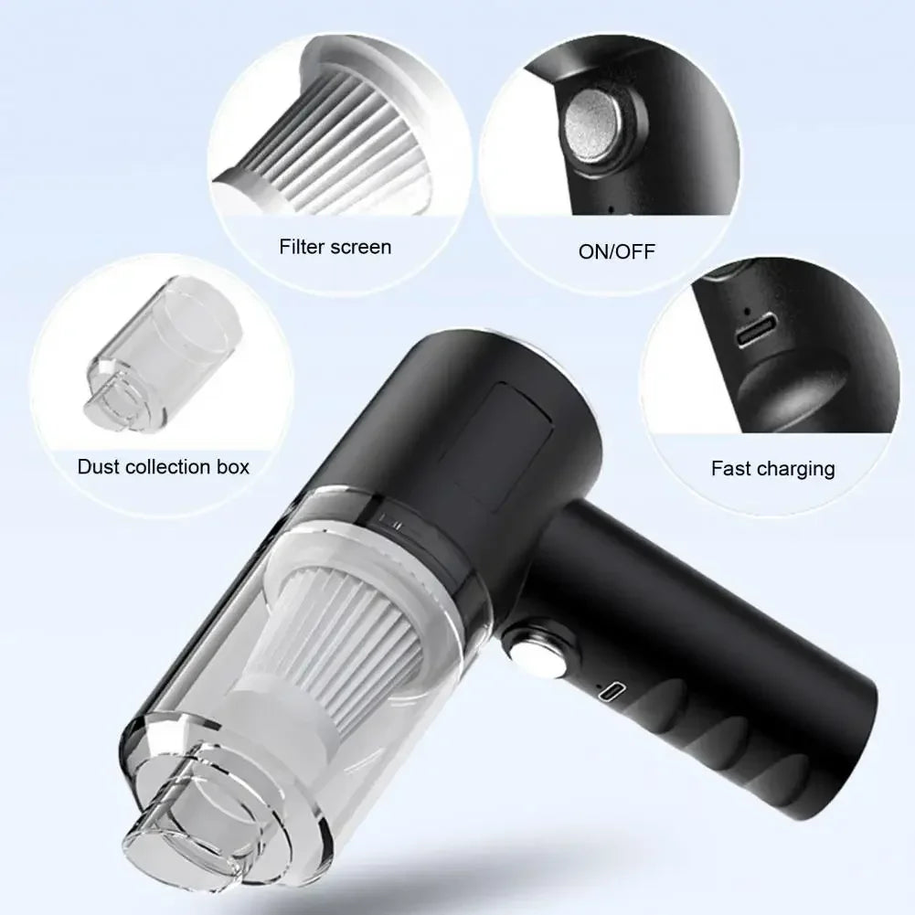Your Car's Secret Weapon. Portable Mini Vac Cleaner Reaches Every Crevice - No Cord, No Mess.